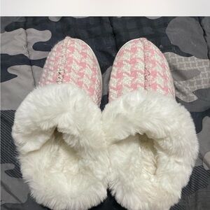 Cozy Pink and White Women's Slippers